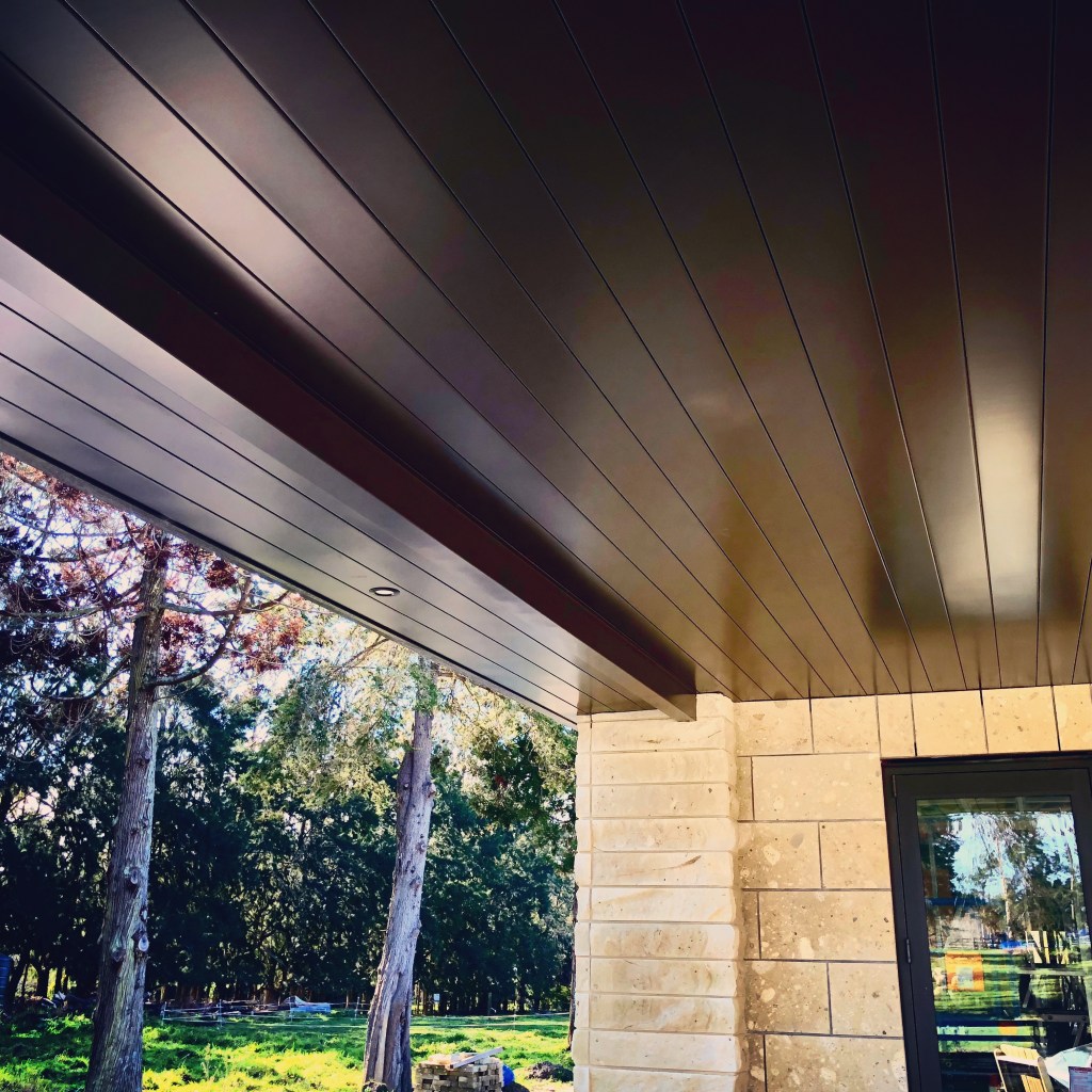 Ribon Continous Interlocking Soffit in Ironsand