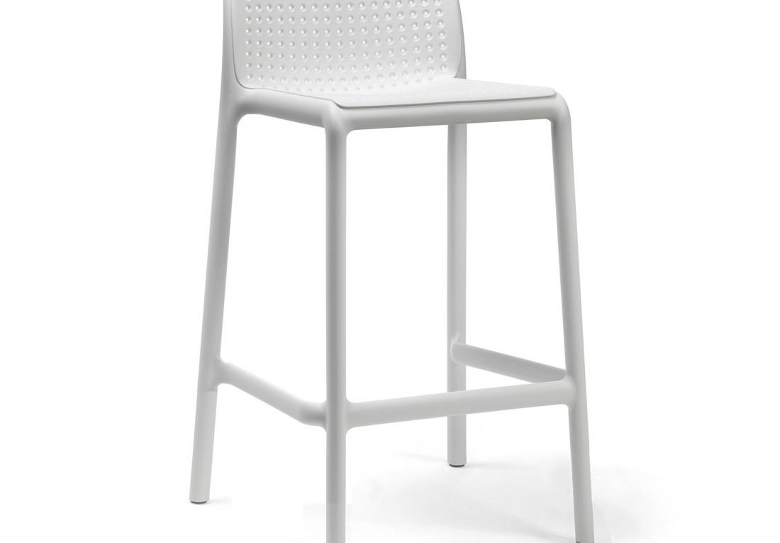 NARDI Lido Outdoor Counter Height Stool White