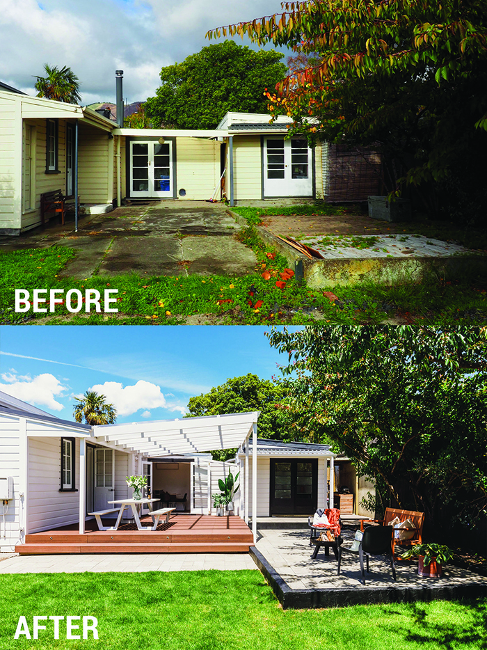 outdoor area transformed before after nz2