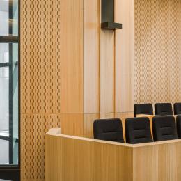 PNV Eucalyptus Ash Chch court perforated panels